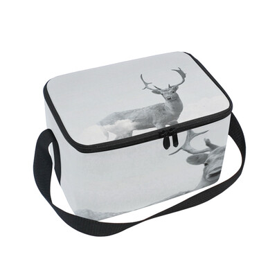 

ALAZA Lunch Box Insulated Cool Deer Lunch Bag Large Cooler Tote Bagfor Men Women