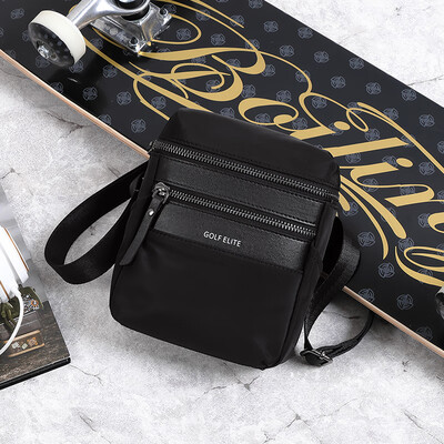 

Golf GOLF shoulder bag mens nylon with microfiber leather shoulder Messenger bag fashion mini mens bag D8BV41818J black