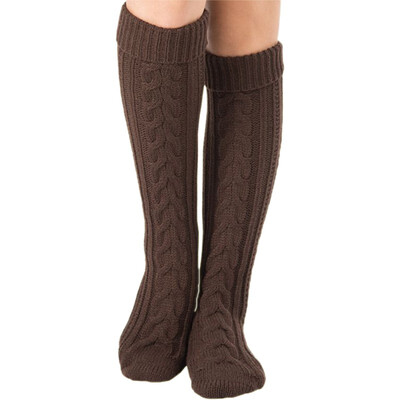 

LifeWheel Womens Cable Knit Long Boot Stocking Casual Thick Socks Knee High Winter Leg Warmers