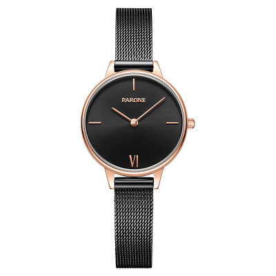 

RARONE watch simple ladies quartz watch black plate Phnom Penh Milan with 28mm