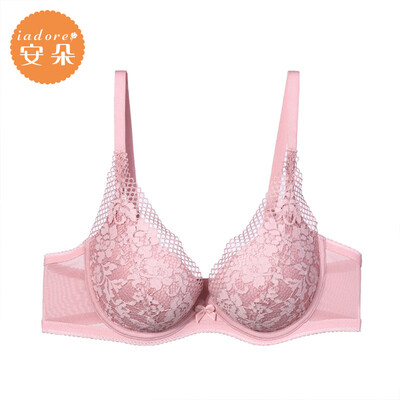 

An Lifangs Andu flower sexy lace underwear gathered on the bra bra bra HB0168U light purple LAV 70B