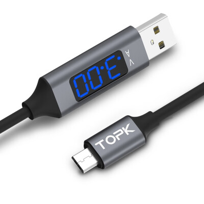 

TOPK D-Line2 Micro USB Cable Voltage&Current Display Data Sync USB Cable For Samsung Xiaomi Huawei Microusb Cable