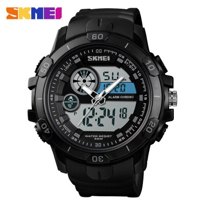 

SKMEI Mens Waterproof Sport Army Alarm Date Analog Digital Black Wrist Watch UK