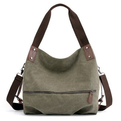 

Canvas Bag Ladies Student Shoulder Bag Handbag Travel Bag Messenger Bag