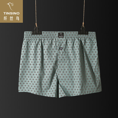 

Filament bird TINSINO mens underwear mens trousers breathable cotton personality trend home comfort square shorts head gray green