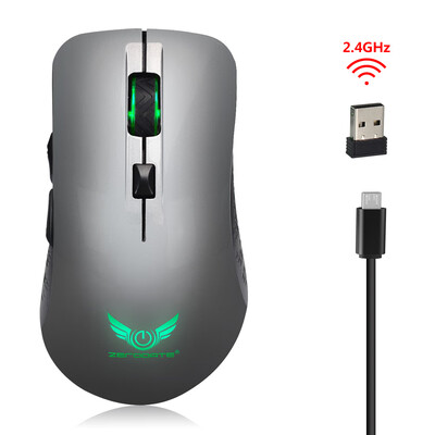 

ZERODATE X90 24G 2400 DPI Wireless Portable Mobile Mouse 6-Button Built-in Battery USB Optical Mouse with USB Receiver 4 Adjustab