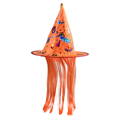 

New&new fine arts Halloween party childrens wig hat masquerade cosplay dress up magician props wizards show apex hat magic color