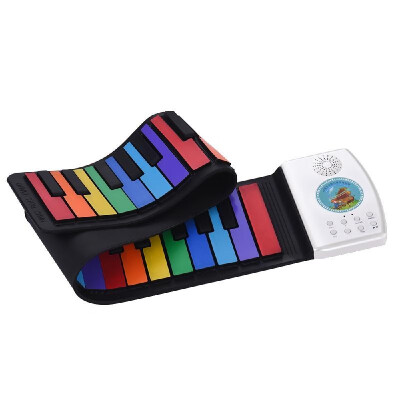 

Multifunctional 49 Keys Digital Piano Portable Roll Up Piano Keyboard Built-in Large Capacity Battery Electric Piano Keyboard