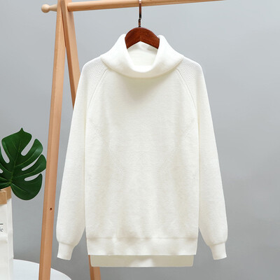 

High neck sweater female short loose sweater thick sweater womens clothing spring winter