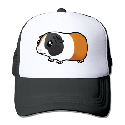 

SHINENGST Simple Guinea Pig Wheek Mesh Trucker CapsHats Adjustable For Unisex Black