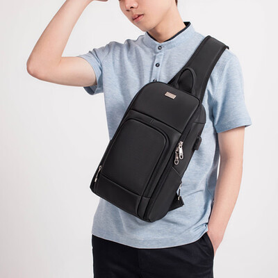 

Golf GOLF Mens Chest Bag Increase Multifunction Chest Bag Mens Business Casual Shoulder Bag Messenger Bag Travel Mens Bag D9BV53985S Black