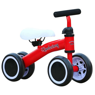 

Kids Balance Bike 4 Wheels No Pedals Steel Frame Baby Ride-on Toys Twist&Wiggle Scooter For 10-36 Months Girl Boy White