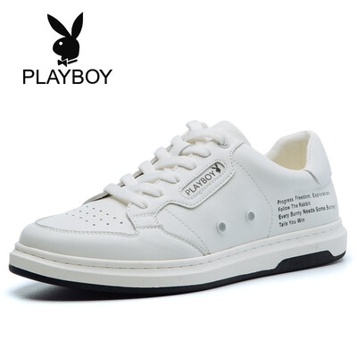 

Playboy PLAYBOY Mens Low Help Wild Trends Comfortable Strap White Shoes Men 9AW625005D White 38