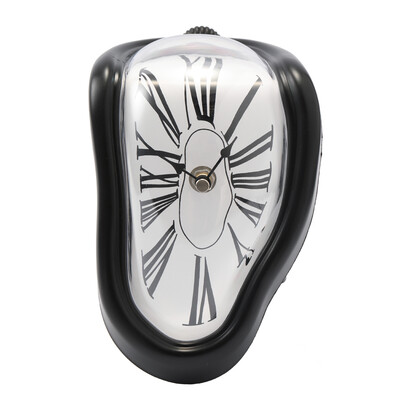 

Roman Numerals Melting Clock Stylish Desktop Melting Table Clock Right Angle -shaped Home Decor Clocks