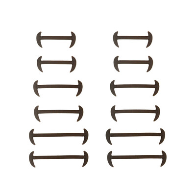 

12Pcs Fashion Lazy Casual Elastic Silicone Sickle Shoe Lace No Tie Waterproof Shoelaces for Leather Shoes