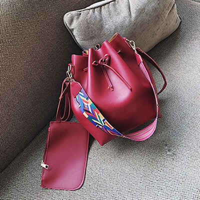 

Fashion Colorful Strap Bucket Bag 2019 New Women High Quality Pu Leather Shoulder Bag Brand Desinger Ladies Crossbody Bags