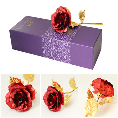 

Beautiful Gold-Plated Rose Elegant Everlasting Rose Flower Unique Anniversary Birthday Gift