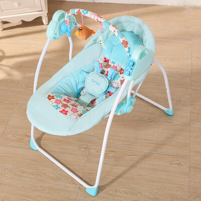 

Electric Baby Cradle Swing Rocking Remote controller Chair Sleeping Basket Bed Crib For Newborn Infant Blue