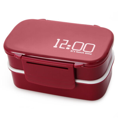 

Japan Style Double Tier Bento Lunch Box Kitchen Accessories Tableware Microwave