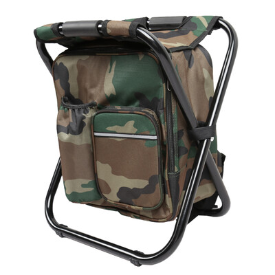 

Folding Chair Portable Fishing Stool with Ice Pack Insulation Bag