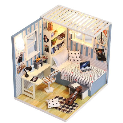 

Doll House Dream House DIY Miniature House Building Kit Wooden Furniture Toys for Child Girl Boy