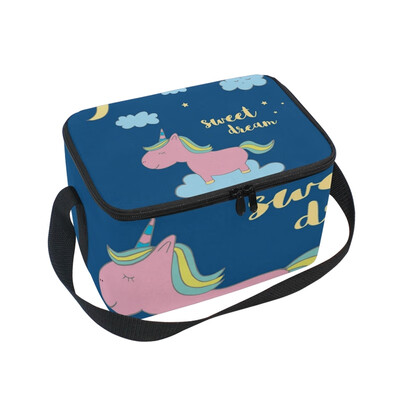 

ALAZA Lunch Box Insulated Lunch Bag Large Cooler Tote Bag Sweet Dream Unicorn for Men Women Girls Boys