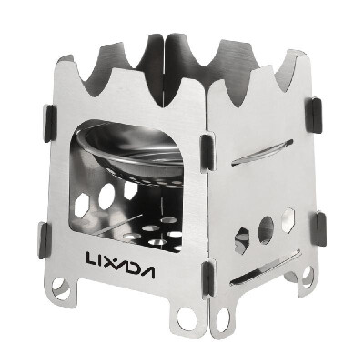 

Lixada Titanium Outdoor Camping Stove Portable Ultralight Folding Wood Stove Pocket Stove Camping Fishing Hiking