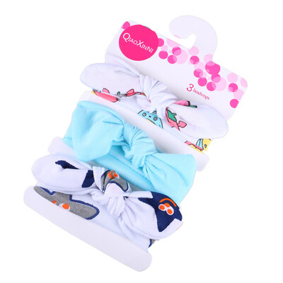 

3Pcs Baby Headbands Elastic Knotted Cotton Girls Hairbands Hair Accessory for Newborn Toddler Children Style 14