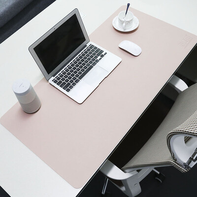 

BUBM mouse pad oversized office table mat laptop pad keyboard pad desk pad game home mat waterproof support large goods custom medium pink metal silver