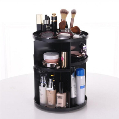 

Fashion Rotating Makeup Box Brush Holder Jewelry Organizer Case Jewelry Makeup Storage Box