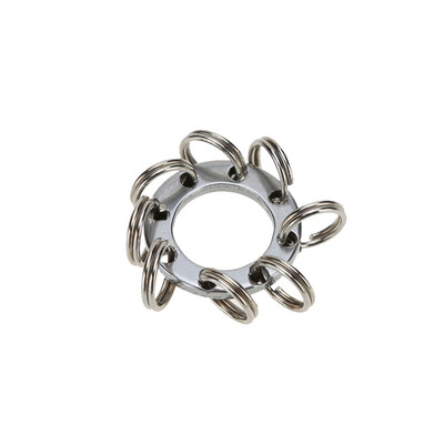 

1 Pcs 8 Hole EDC Keychain Outdoor Multi-purpose Keychain with 8 Mini Steel Rings