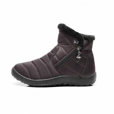 

Plus size 35-43 2018 winter new snow boots female tube thick plush waterproof cotton boots side zipper women boots