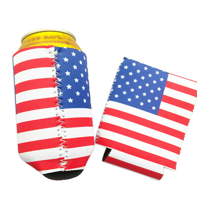 

Funny Can Cooler Holder Beer Beverage Drink Bottle Sleeve Cover Party Favors Pattern Flag