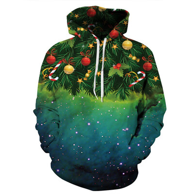 

AOWOFS Christmas New 3D Digital Printing Plus Size Mens Hoodies Parent-child Sweater Kids Pullover Womens hoodie QYDM293-TZ050