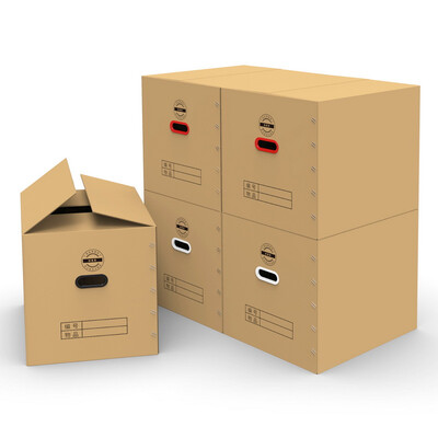 

Morning color moving carton 60×40×50cm 5 packs has buckle hand moving luggage luggage package express paper box storage storage box storage box SC5013