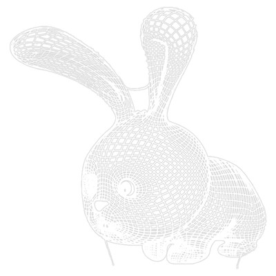 

UpperX Lovely 3D Rabbit Shape Lamp LED Atmosphere Light Lamp with Switch Button Lamp Best Baby Sleeping Light