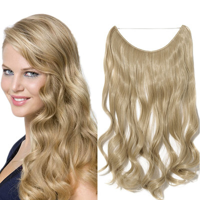 

Miracle Translucent Invisible Wire Fish Line on Clip in Hair Extensions 20-24 Inch Straight Wavy Curly Synthetic Hairpieces