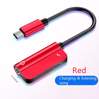 

2in1 Charging Listening Music Nylon Braid Multi-function Type C To 35mm Audio&Type C Switch Cable Applicable To iPhone78XH