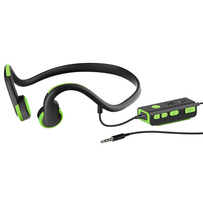 

Bone Conduction Headsets Wired Earphone Outdoor Sport Headphones Noise Reduction Hands-free with Mic Black for Smart Phones Tablet
