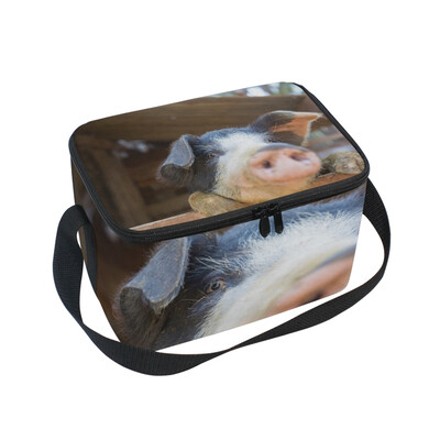 

ALAZA Lunch Box Insulated Lunch Bag Large Cooler Pig In The Pen Tote Bag
