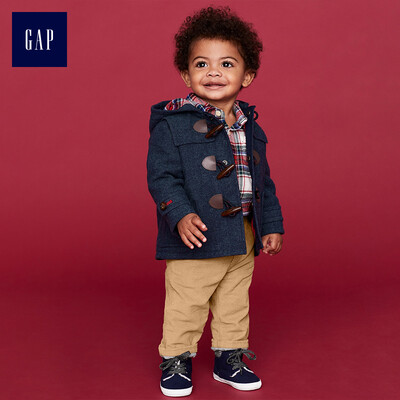 

GAP flagship store baby boy cotton plaid long sleeve jumpsuit baby romper 399681 modern red 6-12M