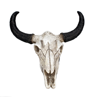 

Skulls Steer Bull Head Sculpture Long Horn Cow Skull Wall Hanging Mounted Longhorn Steer Resin Handcraft Gift