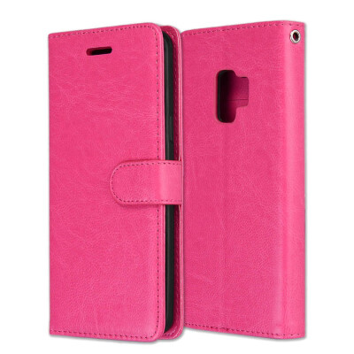 

MOONCASE Samsung Galaxy S9 3 Card Photo Frame Leather Case - Rose Red