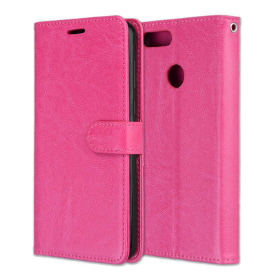 

MOONCASE Huawei Glory 7X 3 Card Photo Frame Leather Case - Rose Red