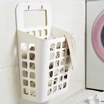 

Xiangyou Town Free Punch Side Hanging Dirty Cloth Indigo Washing Dirty Clothes Storage Basket Laundry Basket Nordic White