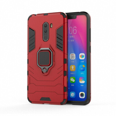 

for Xiaomi Pocophone F1 Ring Case Car Holder Phone Case for Xiaomi Pocophone F1 Poco F1 618" Hard Armor Case Cover Fundas Capa