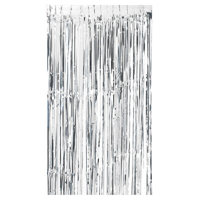 

100 200cm Metallic Foil Fringe Curtain Tinsel Shimmer Window Door Curtain Wall Backdrop Panel Decoration for Wedding Christmas P