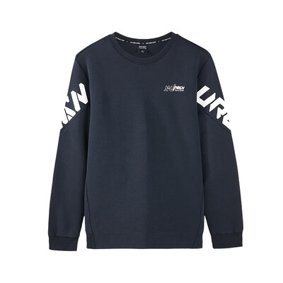 

Xtep sports casual sweater men 2018 autumn new fashion trend loose comfortable round neck sweater male 882429059402 black 2XL