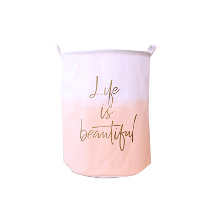 

Fresh Style Dirty Clothes Folding Storage Bucket Large Capacity Water-Resistant Coating Laundry Toy Storage Basket