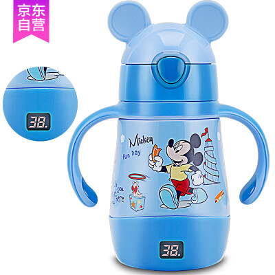 

Disney 304 stainless steel vacuum insulation childrens learning cup with temperature display 290MLWD-3482 Mickey Blue SIMELO carefully selected